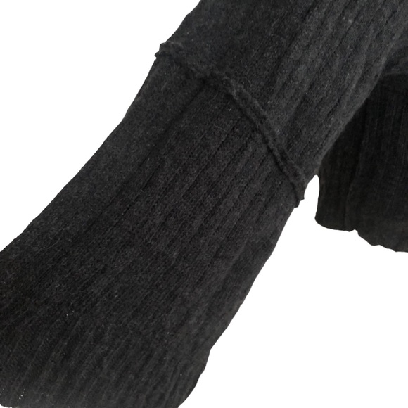 Calvin Klein Charcoal Gray Wide Sleeve Cowl Neck Angora Wool Sweater Size L - Picture 6 of 12